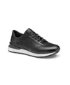 Johnston & Murphy Men's Briggs Lace Up Jogger Sneaker In Black Italian Leather