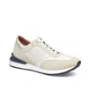 Johnston & Murphy Men's Briggs Perfed Lace-up Shoe In Off White,white,navy