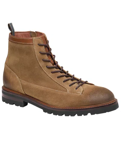 Johnston & Murphy Men's Britton Round-toe Boots In Snuff Waxed Suede