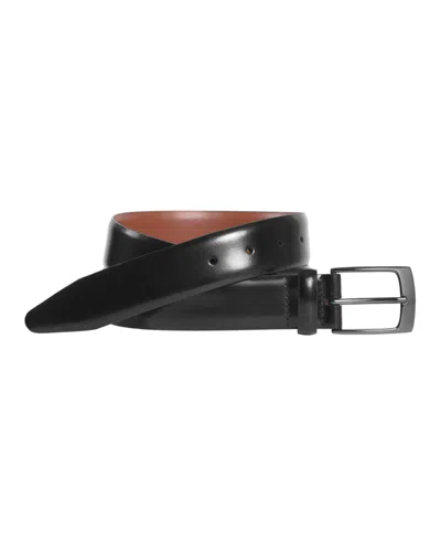Johnston & Murphy Men's Brush-off Leather Belt In Black