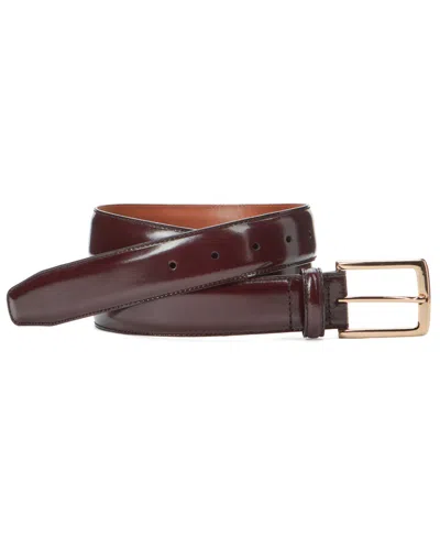 Johnston & Murphy Men's Burnished Leather Belt In Brown