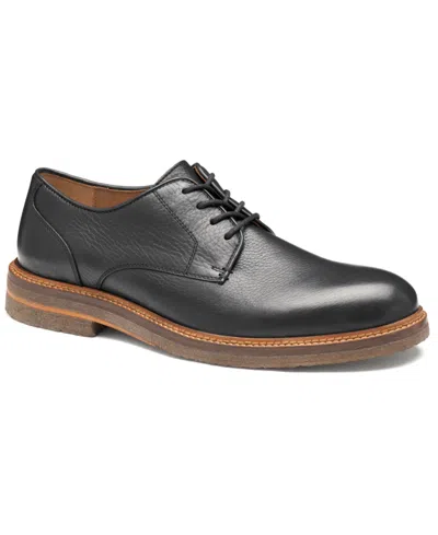 Johnston & Murphy Men's Calder Plain Round Toe Edge Detailing Shoes In Black