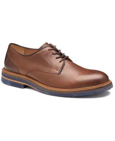 Johnston & Murphy Men's Calder Plain Round Toe Shoes In Brown