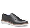 Johnston & Murphy Men's Hodges Leather Plain Toe Lace-up Shoe In Gray