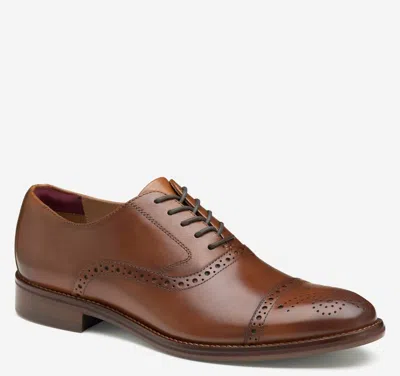 Johnston & Murphy Men's Conard 2.0 Cap Toe In Tan Full Grain In Multi