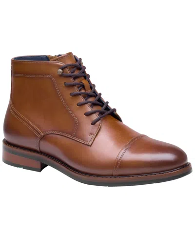 Johnston & Murphy Men's Daylen Cap-toe Ankle Boots In Brown