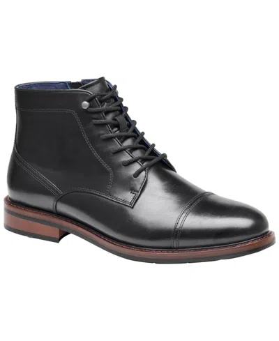 Johnston & Murphy Men's Daylen Cap-toe Dress Boots In Black Hand