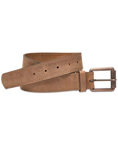 Johnston & Murphy Men's Distressed Leather Belt In Brown