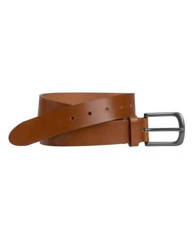 Johnston & Murphy Men's Flat Edge Casual Belt In Tan Leather
