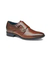 Johnston & Murphy Men's Gibbons Double-buckle Monk Oxfords In Brown Full Grain