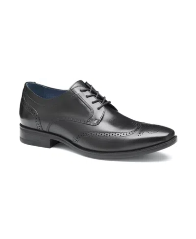 Johnston & Murphy Men's Gibbons Wingtip Shoe In Black Full Grain