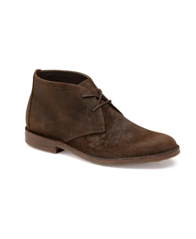 Johnston & Murphy Men's Gregory Chukka Boot In Brown Waxed English Suede