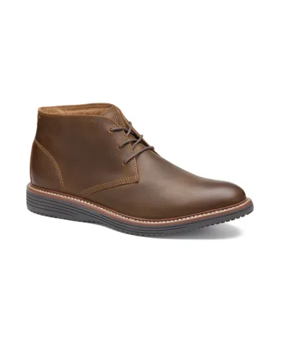 Johnston & Murphy Men's Hodges Chukka Boots In Tan Oiled Full Grain