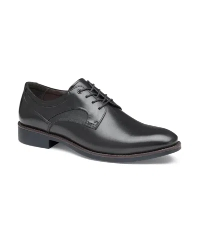 Johnston & Murphy Men's Holcomb Plain Toe Oxfords In Black Water-resistant Full Grain
