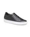Johnston & Murphy Men's Jake Lace To Toe Sneaker In Black Italian Leather