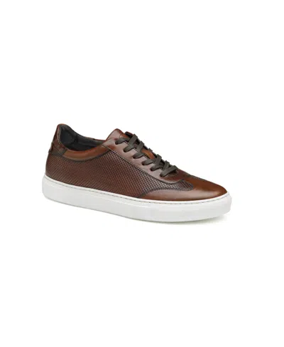 Johnston & Murphy Men's Jake Perf U Throat Sneaker In Brown Italian Leather