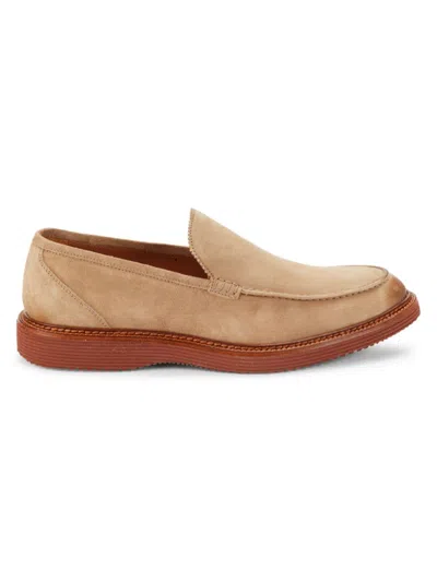 Johnston & Murphy Men's Jameson Vene Suede Loafers In Taupe