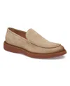 Johnston & Murphy Jameson Venetian Suede Loafer In Taupe Italian Suede