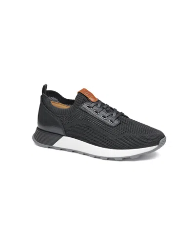 Johnston & Murphy Men's Kinnon Knit Jogger Shoes In Black Knit