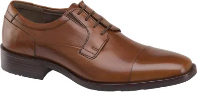 Johnston & Murphy Men's Lancaster Cap Toe Shoe In Tan Leather In Brown