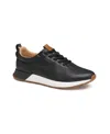 Johnston & Murphy Kinnon Jogger Sneaker In Black Full Grain