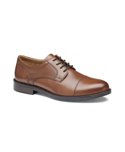 Johnston & Murphy Men's Mason Cap Toe Shoes In Tan Full Grain