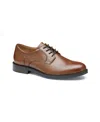 Johnston & Murphy Holcomb Waterproof Plain Toe Derby In Tan Full Grain