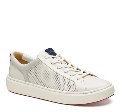 Johnston & Murphy Men's Mayhew Lace To Toe Perfed Sneaker Shoe In Neutral