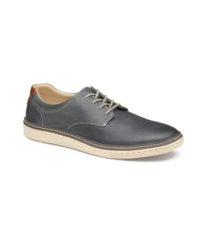 Johnston & Murphy Men's Mcguffey Plain Toe Shoes In Gray Oiled Full Grain