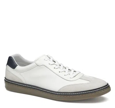 Johnston & Murphy Men's Mcguffey T-toe Sneakers In White Full Grain