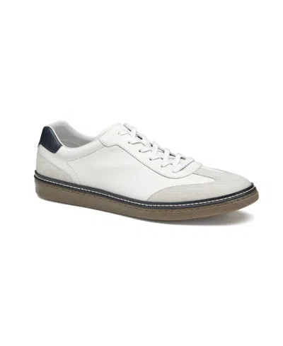 Johnston & Murphy Men's Mcguffey T-toe Sneakers In White Full Grain