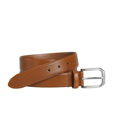Johnston & Murphy Men's Micro Perf Belt In Brown