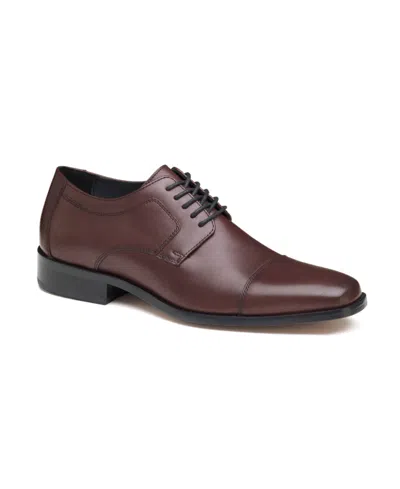 Johnston & Murphy Men's Novick Cap Toe Lace Up Oxford Shoes In Burgundy