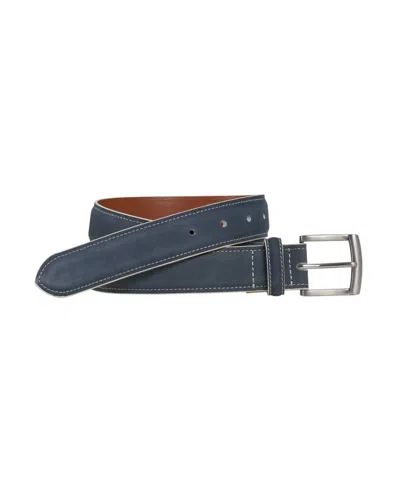 Johnston & Murphy Men's Painted Edge Belt In Navy