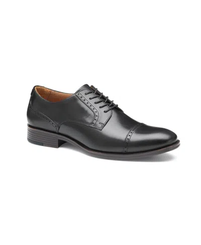 Johnston & Murphy Men's Reeve Cap Toe Dress Shoe In Black Full Grain