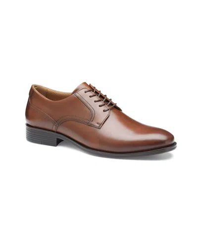 Johnston & Murphy Men's Reeve Plain Toe Dress Shoe In Brown Full Grain