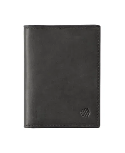 Johnston & Murphy Men's Rhodes Bifold Card Case In Black Full Grain Leather