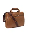 Johnston & Murphy Men's Rhodes Briefcase In Tan Full Grain Leather