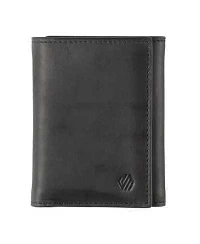 Johnston & Murphy Men's Rhodes Trifold Wallet In Black Full Grain Leather