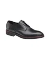 Johnston & Murphy Ridgeland Plain Toe Leather Oxford In Black Italian Leather
