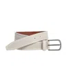 Johnston & Murphy Men's Soft Perforated Belt In White