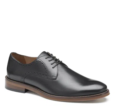 Johnston & Murphy Men's Sutton Plain Toe Lace Up Oxford Shoe In Black