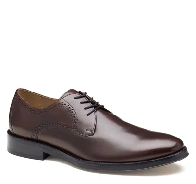 Johnston & Murphy Men's Sutton Plain Toe Lace Up Oxford Shoe In Brown