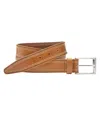 Johnston & Murphy Men's Triple Contrast Stitched Belt In Tan