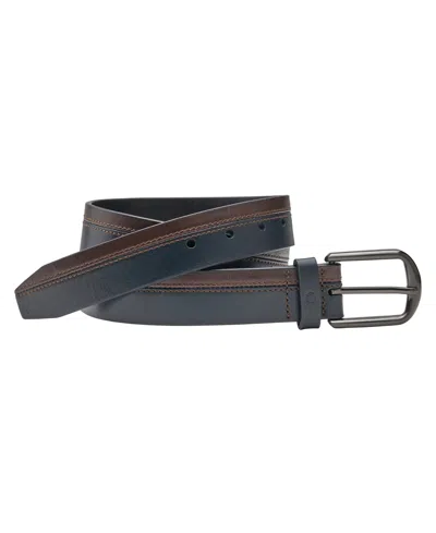 Johnston & Murphy Men's Two-tone Belt In Navy,brown