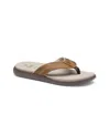 Johnston & Murphy Men's Upton Flip Flop In Brown Oiled Full Grain
