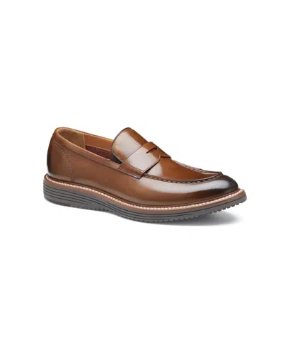 Johnston & Murphy Men's Upton Penny Loafer In Tan Full Grain