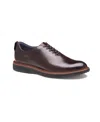 Johnston & Murphy Upton Perforated Plain Toe Oxford In Brown