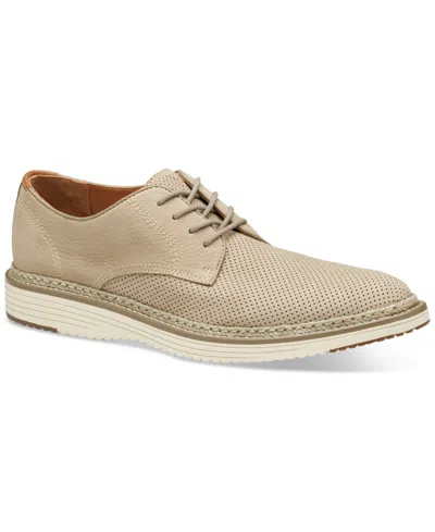Johnston & Murphy Men's Upton Perfed Plain Toe Shoe In Taupe Nubuck
