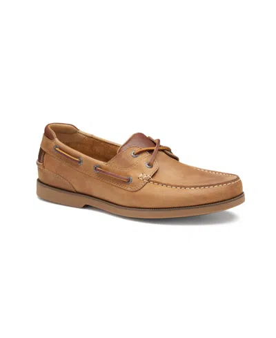 Johnston & Murphy Men's Ventura 2-eye Boat Shoe In Tan Full Grain